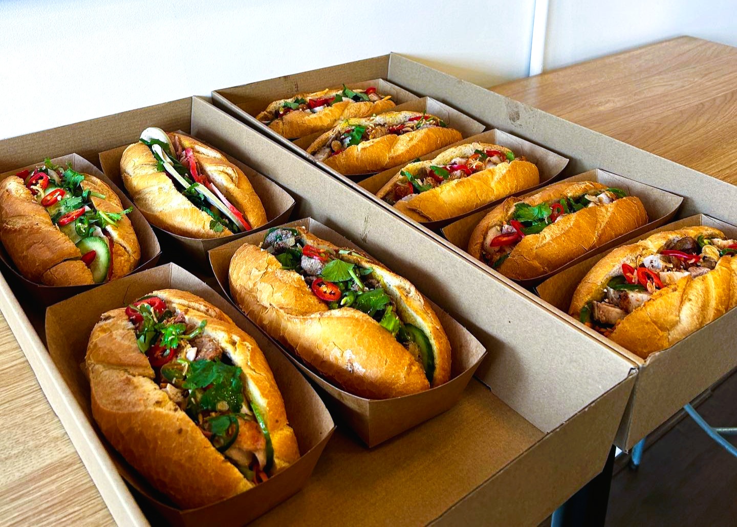 Fresh Vietnamese Banh Mi Sandwich